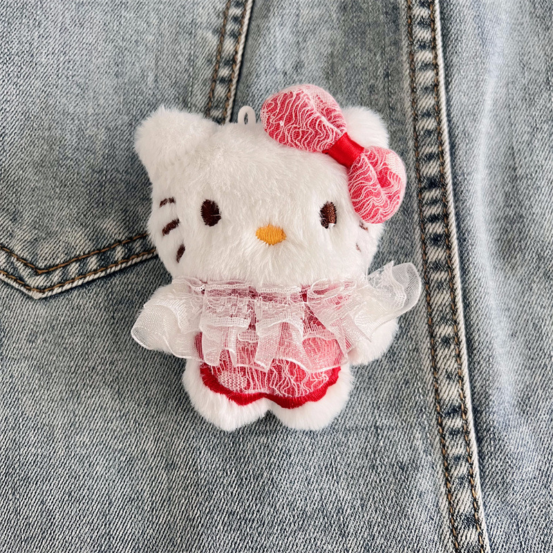 蕾丝裙子hellokitty毛绒公仔配件卡通玩偶胸针挂件diy包装饰辅料|undefined
