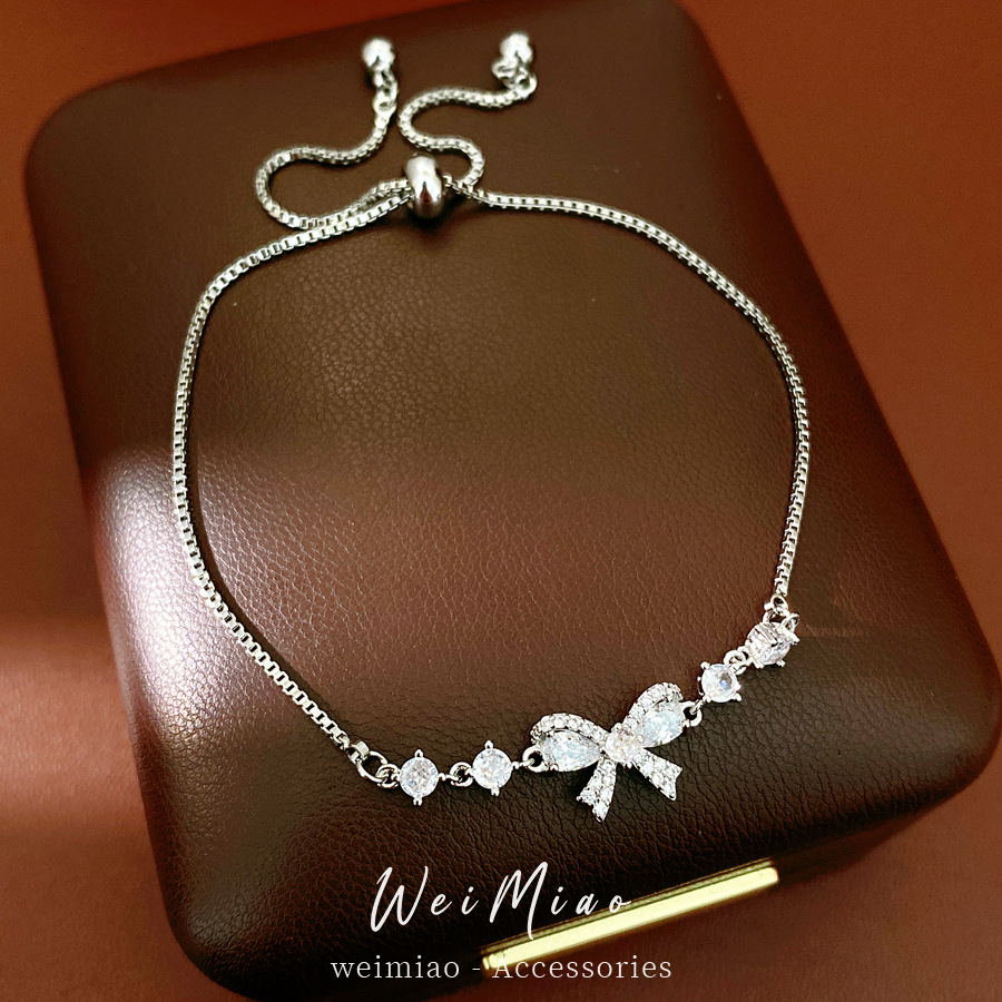 Zircon geométrico pulsera de arco ligera de lujo nicho pulsera de alta sensación temperamento simple diaria joyería al por mayor image 1