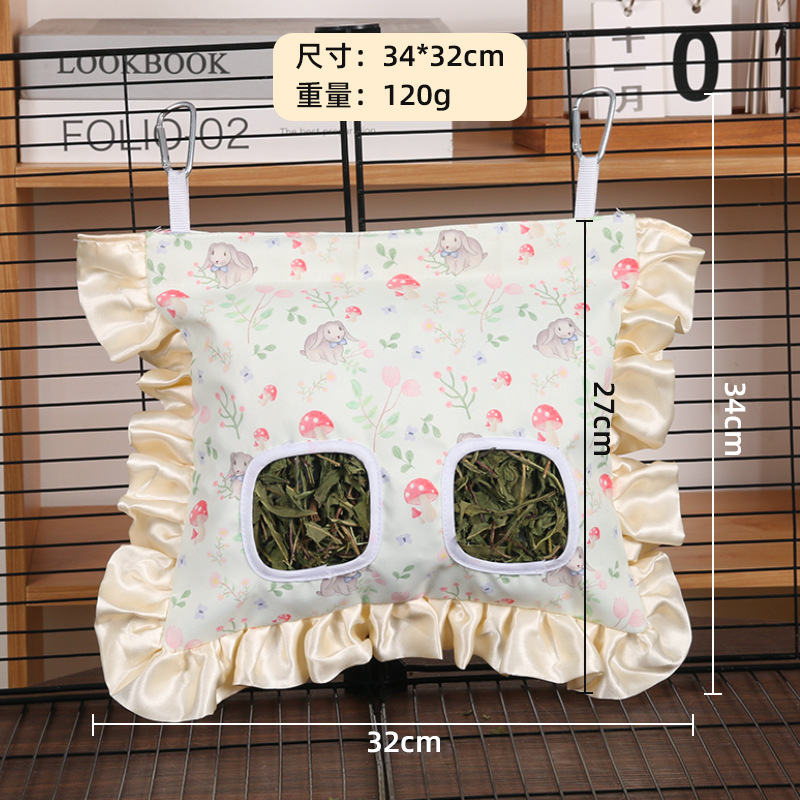 Bolsa Colgante de Heno para Conejos de Lienzo, Gran Capacidad, para Jaula image 40