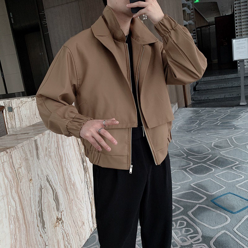 Поддельное пальто из двух частей, мужское осеннее модное Брендовое дизайнерское мужское высокое чувство, Ruan Shuai Fried Street, новая весенне-осенняя куртка в Корейском стиле