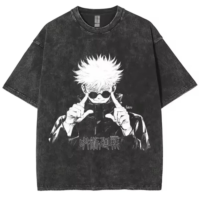 Anime Jujutsu Kaisen Gojo Satoru T-Shirt, Washable, Unisex, Men's Style Anime Jujutsu Kaisen Gojo Satoru T-Shirt, Washable, Unisex, Men's Style