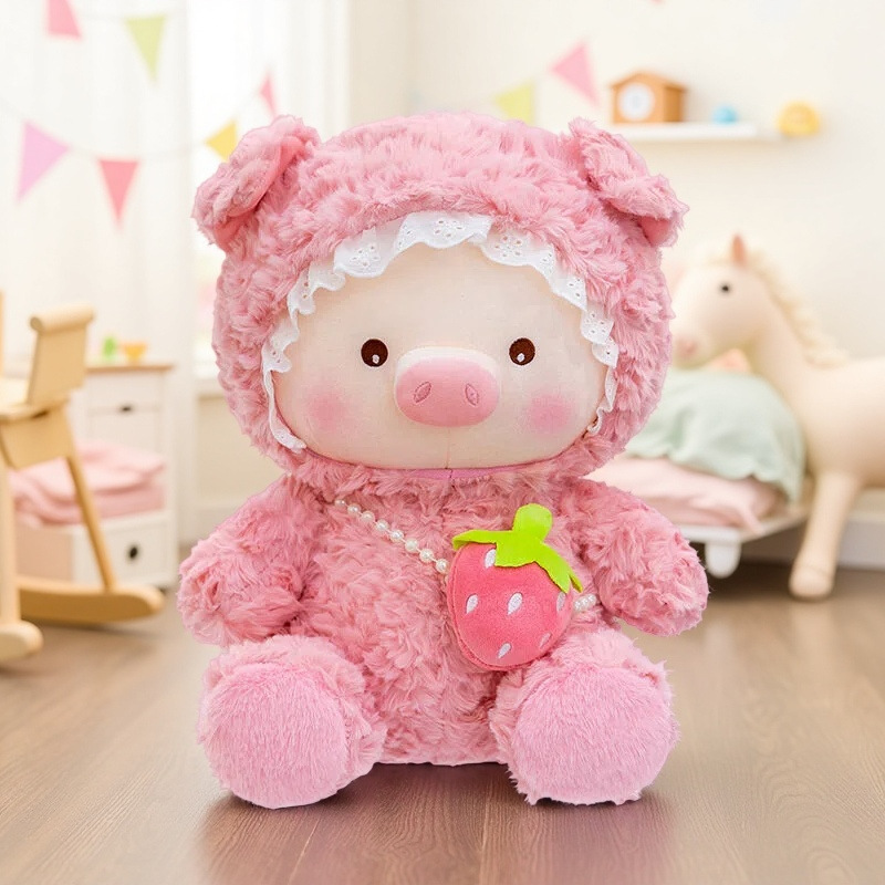 등에 딸기돼지【33cm】 / 12inch