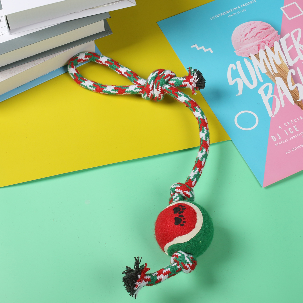 El juego de juguetes para perros más vendido de Amazon, un juguete navideño de cuerda de algodón para mascotas, alivia el aburrimiento, es duradero y resistente a las mordidas.