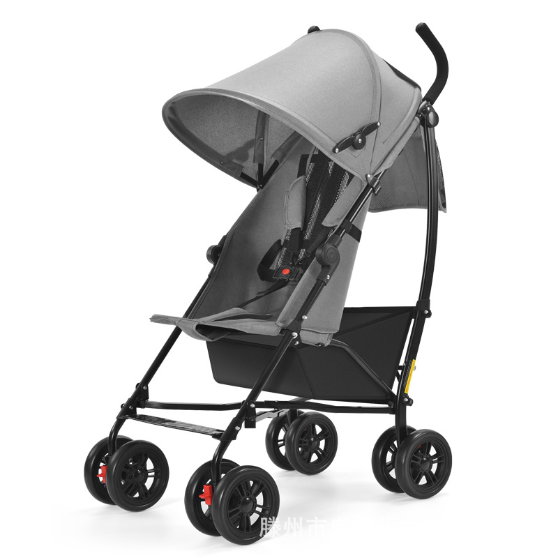 Carrito de bebé personalizado para niños grandes puede ser medio reclinado, ligero y portátil plegable, sombrilla solar, neumáticos ampliados, pasamanos desmontables