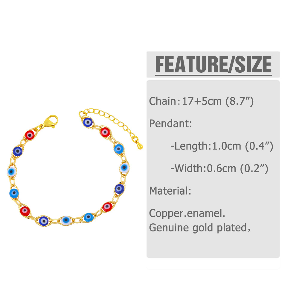 Demon Eye Bracelet Evil Eye Fashion Creative Copper Bracelet