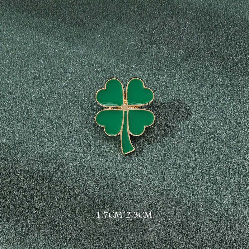 Vierbladige TFBOYS Fan Broche New Forest Stijl Geluksklaver Badge Groen Hoogwaardig Accessoire voor Koppels Schooluniform voor Dames_voghion.com