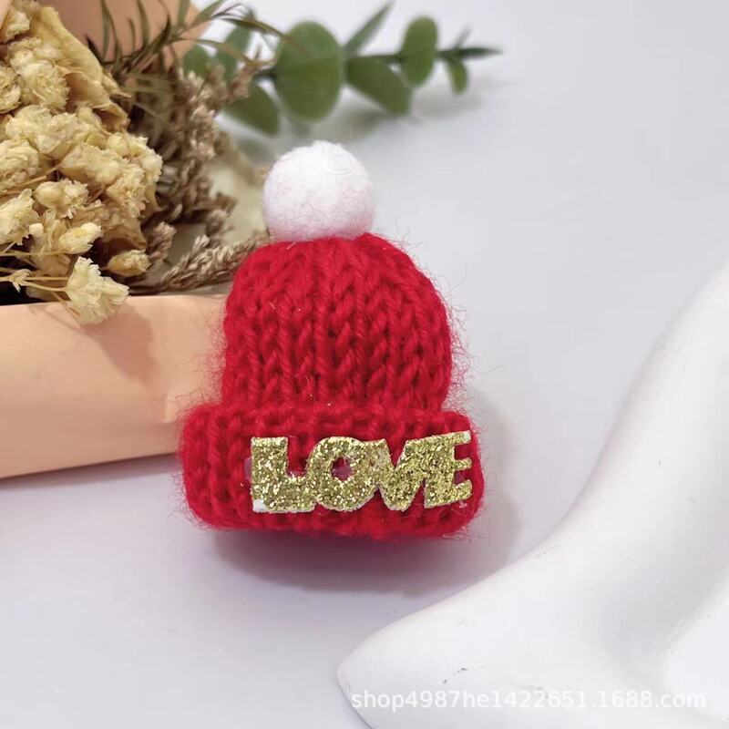 クロスボーダークリスマスクリエイティブミニウール帽子毛玉手作り DIY ジュエリーアクセサリーニット帽子卸売|undefined