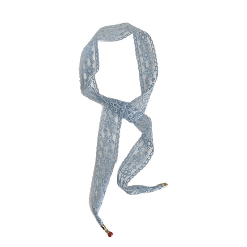 Nuevo colgante de moda de encaje de hadas trenzado correa de cabello flotante correa de cabello blanca correa de cabello universal temperamento correa de cabello hueco