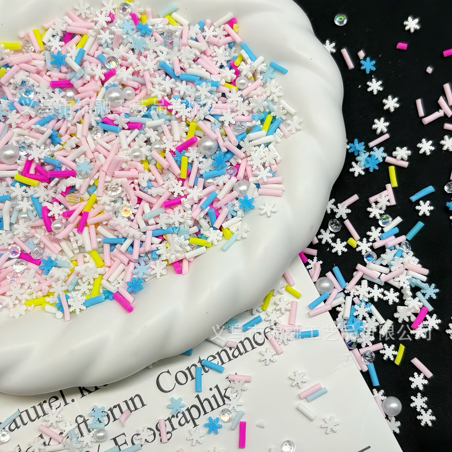 Pink and blue mixed soft clay tablets