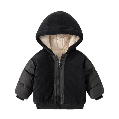 Foreign trade children's clothing  new children's down jacket two-piece set wide shoulder vest quilted medium-sized boy's cotton-padded jacket