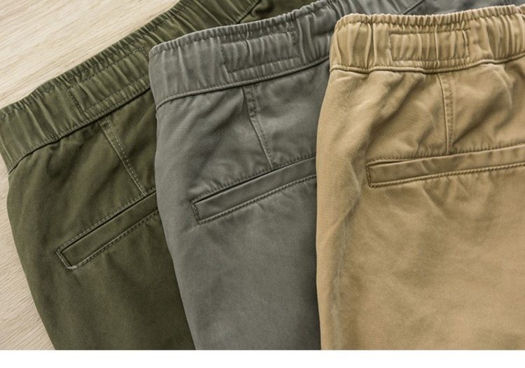 Herr cargo shorts i vintage stil i ventilerande bomull sommar_voghion.com