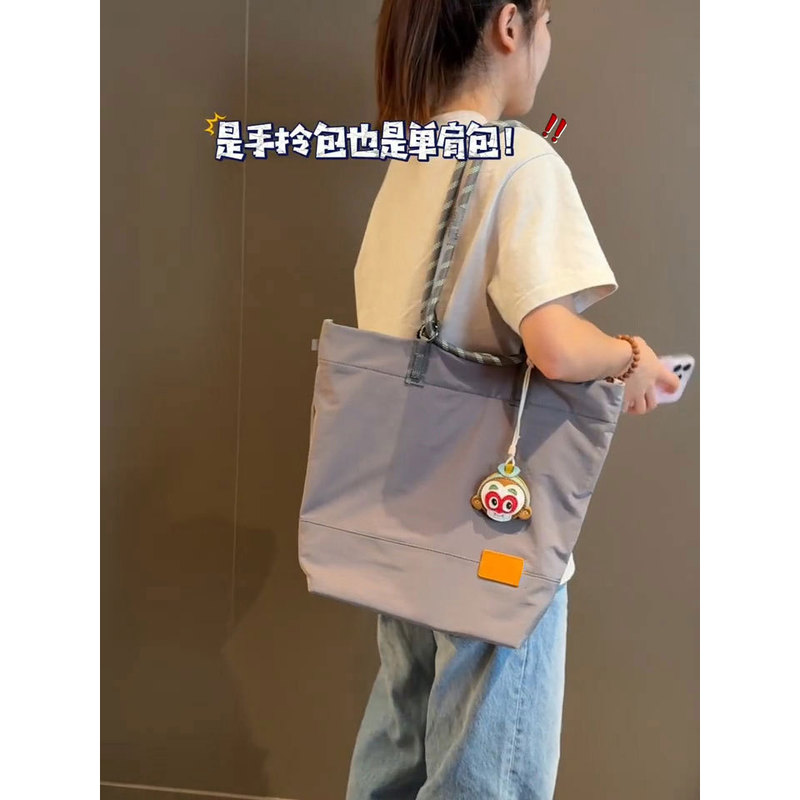 牛津尼龙帆布男女通用水桶包2025新款轻便单肩托特腋下手提电脑包|undefined