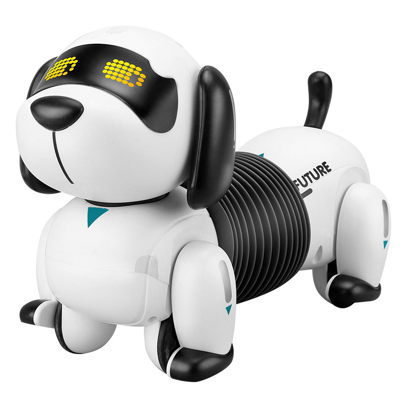 Seguimiento eléctrico de perro de salchicha inteligente robot de carga de control remoto puzzle mascota juguete perro niños regalos para niños y niñas