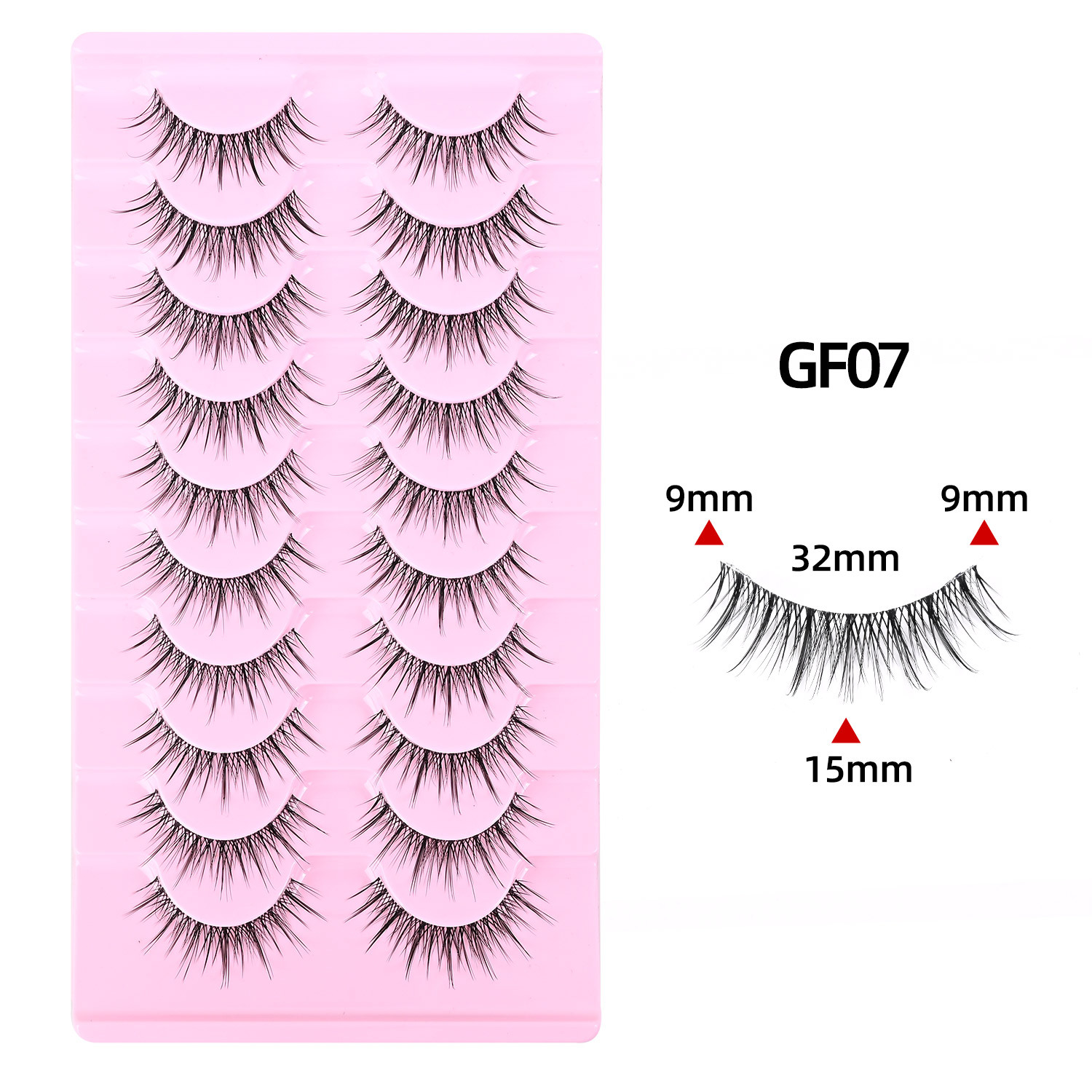 Nuevo asiático de una sola pieza de pestañas falsas, duro, natural, denso, COS, maquillaje tailandés, pequeño diablo, principiante diario