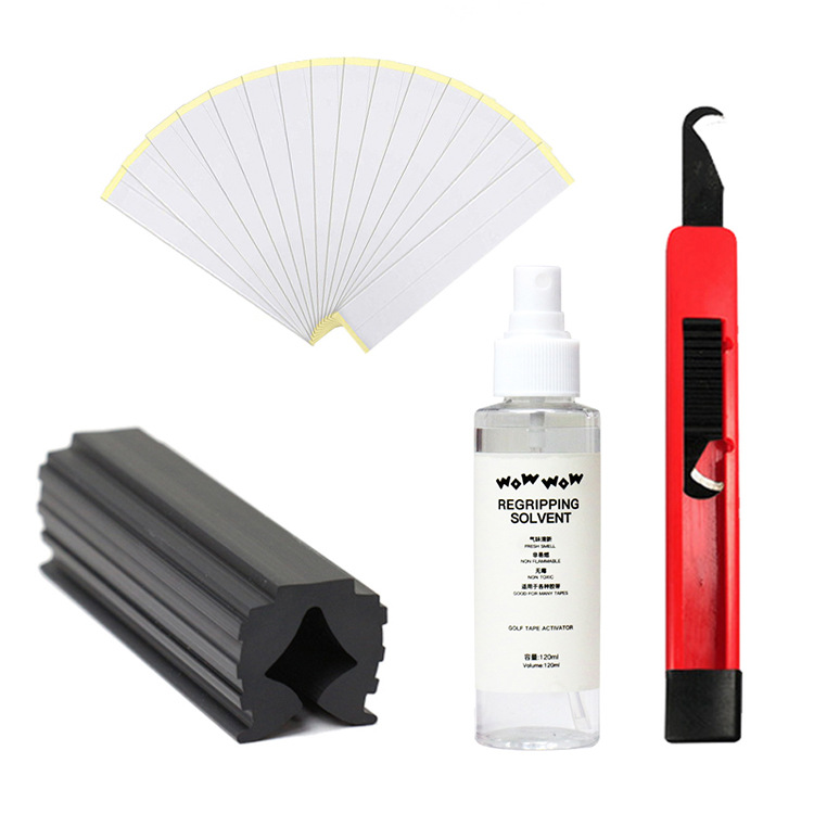 Herramienta de reemplazo de agarre de club de golf combinación de club de cinta de doble cara cuchillo de gancho de papel accesorio de goma agente Sol