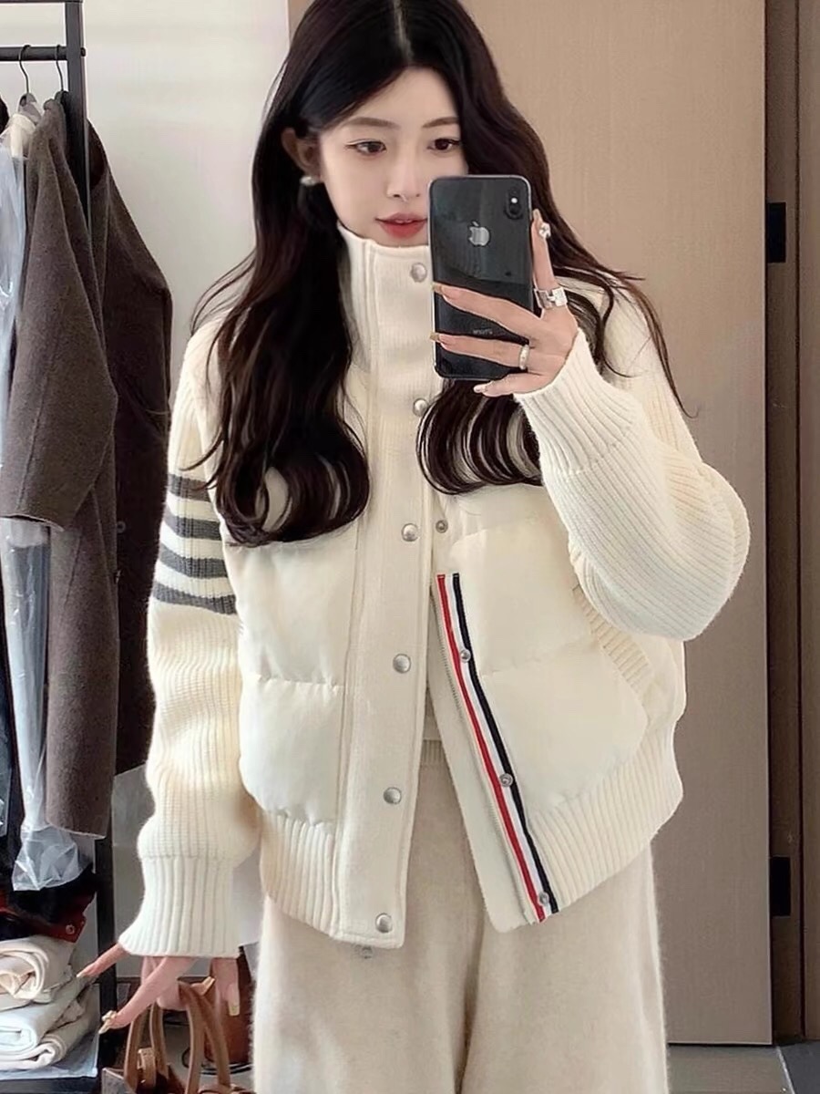 TBファクトリーダイレクト秋冬新作ハイバージョンネットセレブ人気折りたたみハーフタートルネックレディースダウンジャケット軽量