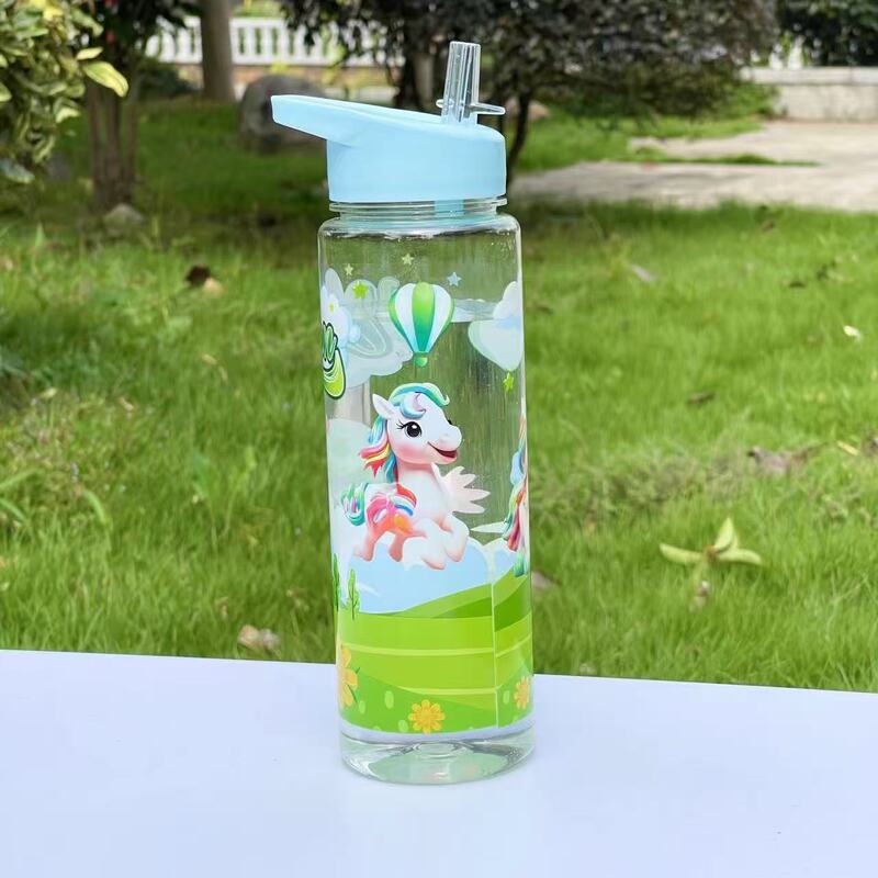 跨境卡通吸管杯高颜值弹跳盖水杯可爱便携儿童学生专用杯子批发|undefined