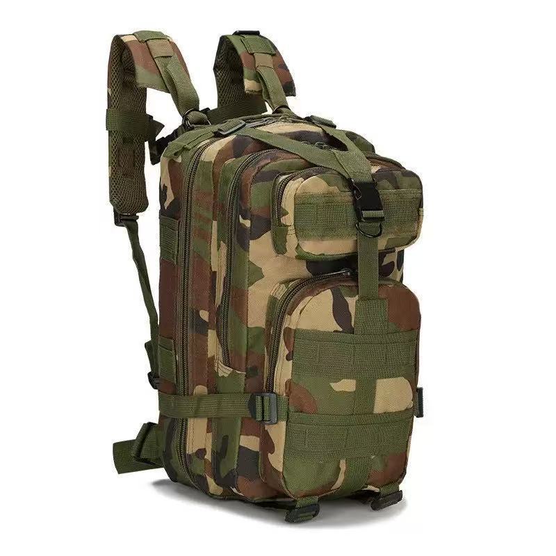 Mochila táctica militar para fanáticos del ejército, mochila funcional de camuflaje 3p, impermeable, para montañismo y senderismo al aire libre, con correas con cojín de aire