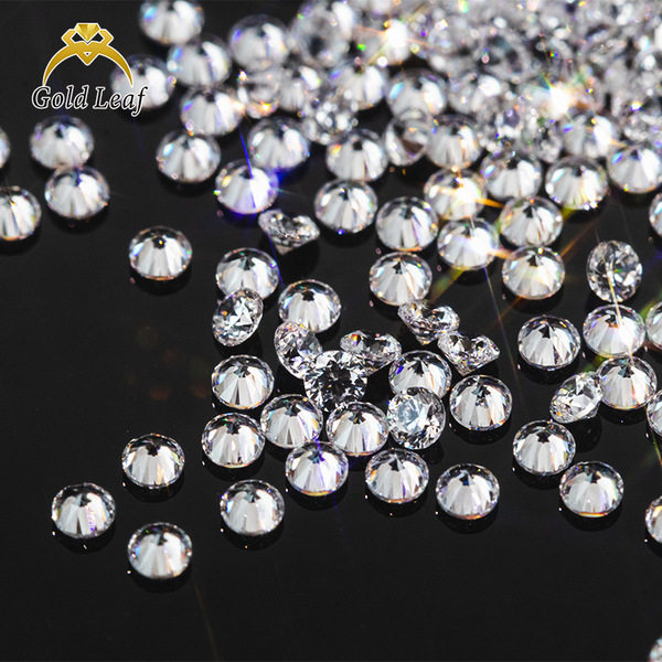 5.0 ~ 15mm 3 A5A round white zircon bare stone wholesale factory direct cubic zirconia CZ gem