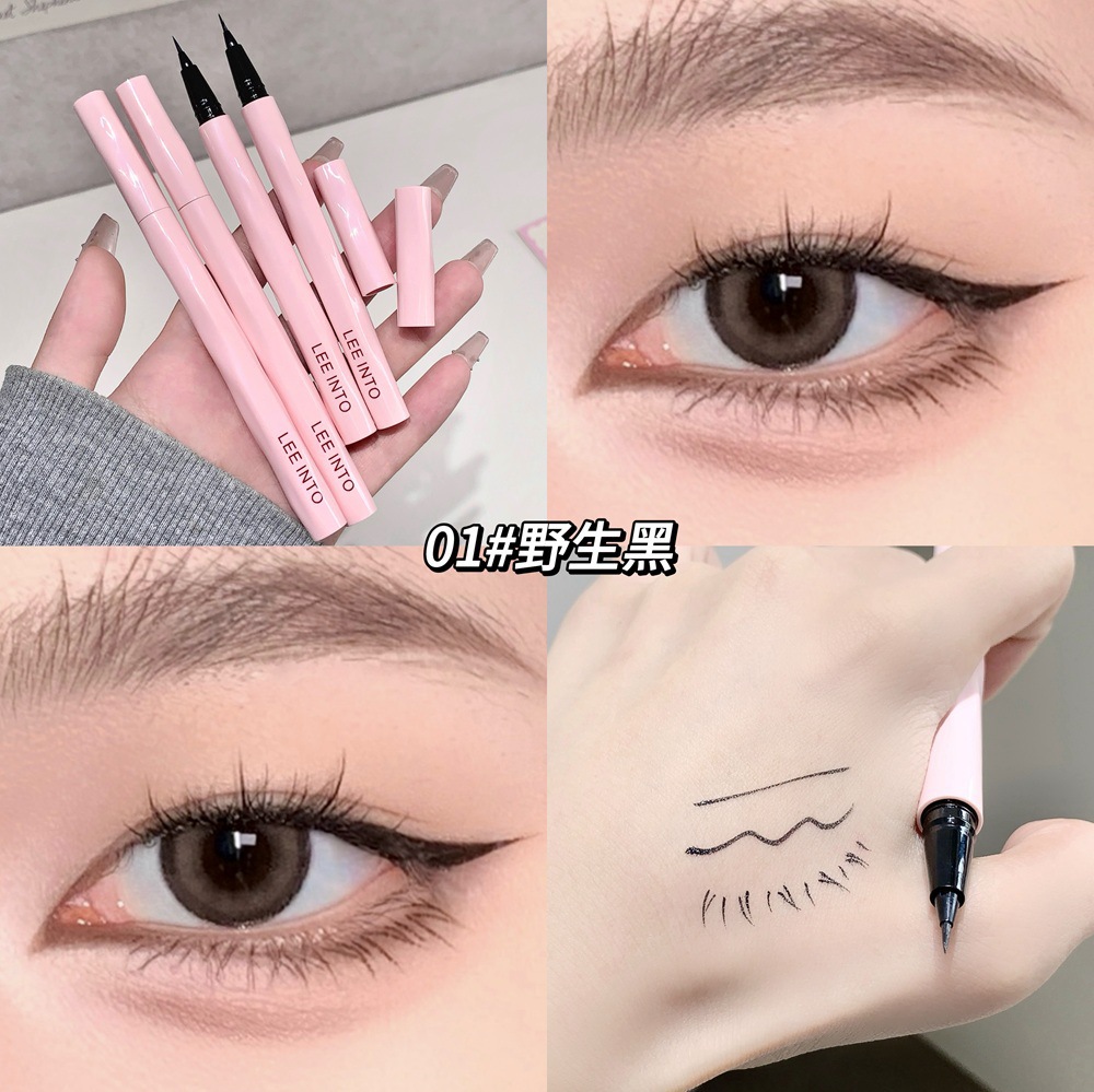 LEEINTO pequeño tubo de polvo para el ojo de captura de ojos muy fino lápiz de delineador de ojos sedoso, fácil de dibujar, no seco rápido, lápiz de delineador de ojos duradero