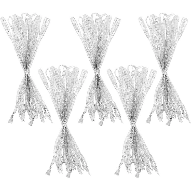 Рождественский золотой и серебряный лук с подвесной веревкой Ремешок для рождественской елки Золотой и Серебряный Лук пересекают границу связаны рождественские украшения лента подвеска