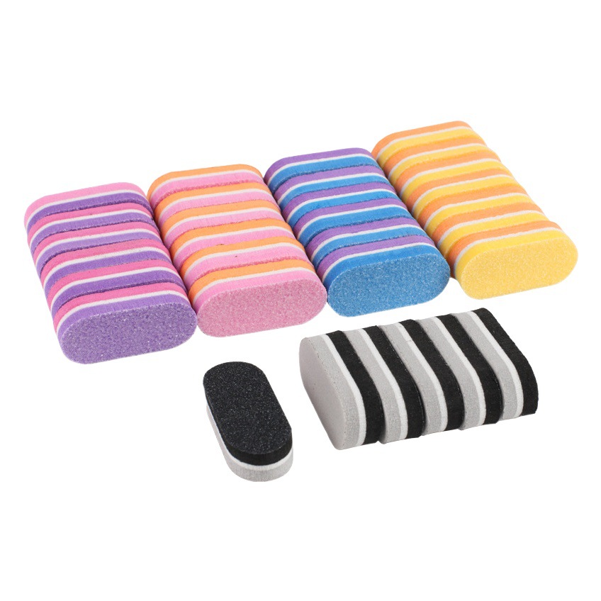 Cross-border supply of double-sided polishing small oval sponge rub Mini small long sponge throwing file wear-resistant sand