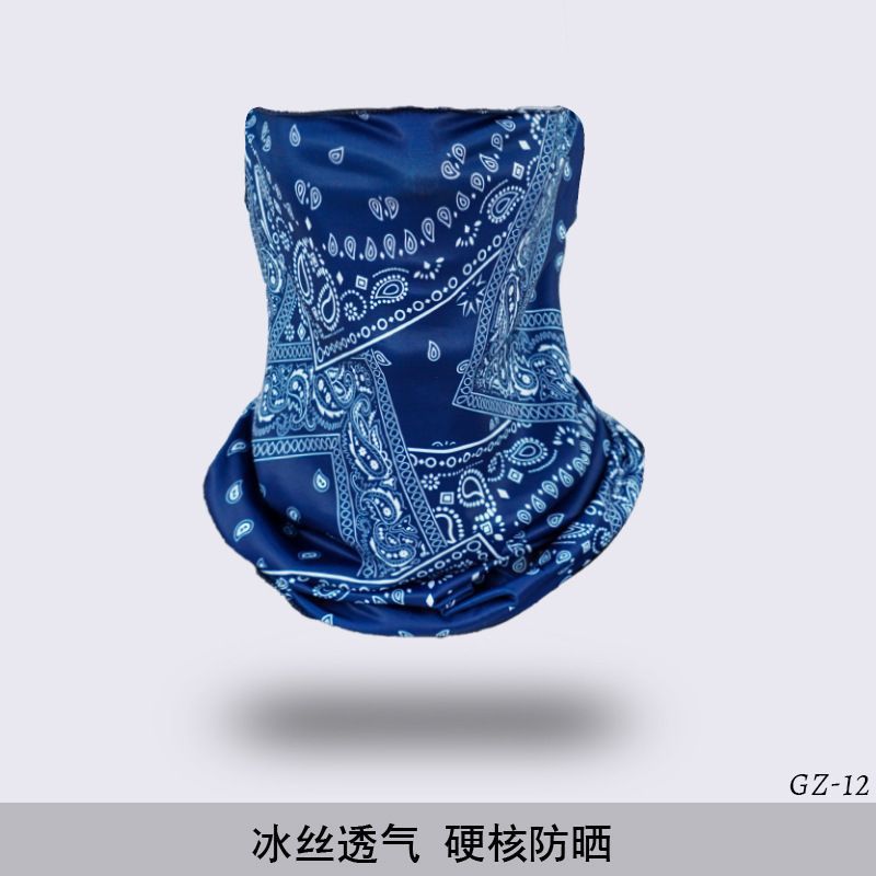 Cuello de orejas de alambre de oro para mujeres primavera y verano universal protector solar cuello de cuello multifuncional velo de cuello de cubierta de cabeza de seda pequeña bufalla