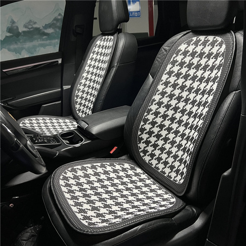 Houndstooth car seat cushion, classic ice silk honeycomb breathable anti-slip car seat cushion, internet celebrity female car seat cushion