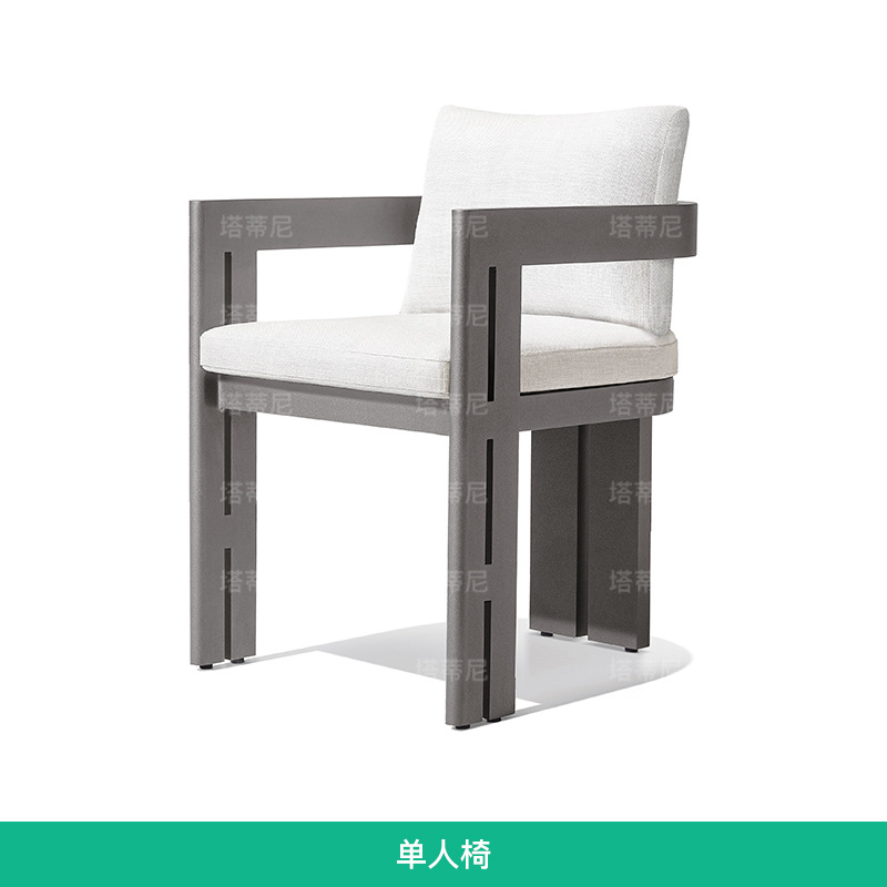 Mesa y silla de teca al aire libre, terraza de jardín al aire libre, muebles impermeables, protección solar, villa, patio, combinación de mesa y silla de madera maciza