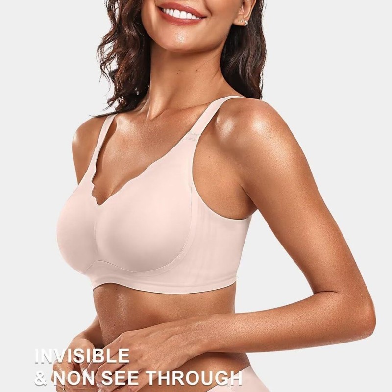 国境を越えた貿易下着女性用ゼリーソフトサポートリフティングシームレスブラジャー固定カップ大きな胸が小さく見えるたるみ防止ベスト|undefined