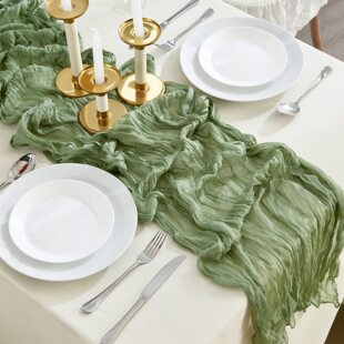 Cross-Border Curtain Supplies Are Hot-Selling, Soft Table Flags with Pleats, Bohemian Style Wedding and Birthday Ceremony Decoration Table Flags