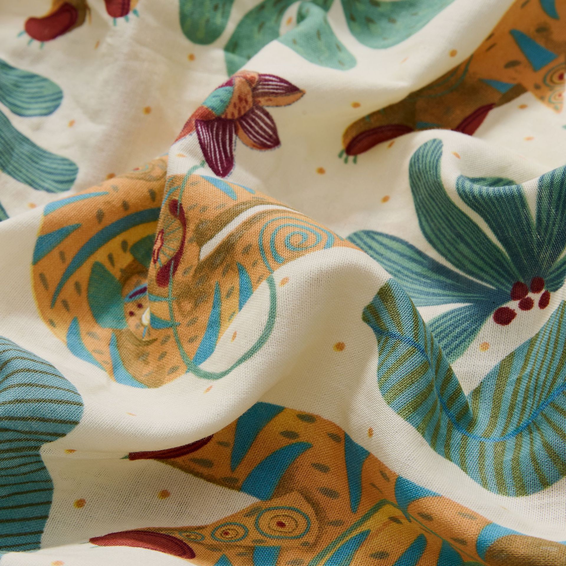 Traje informal de alta gama para el hogar, de algodón puro, de doble capa de gasa fina, de manga larga, con diseño del zodiaco del año del tigre de primavera, verano y otoño.