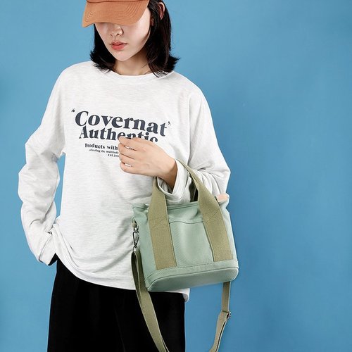 Canvas bag lunch bag new Japanese style hand-held crossbody bag women's bag large capacity thousand layer bag hand bag small bag