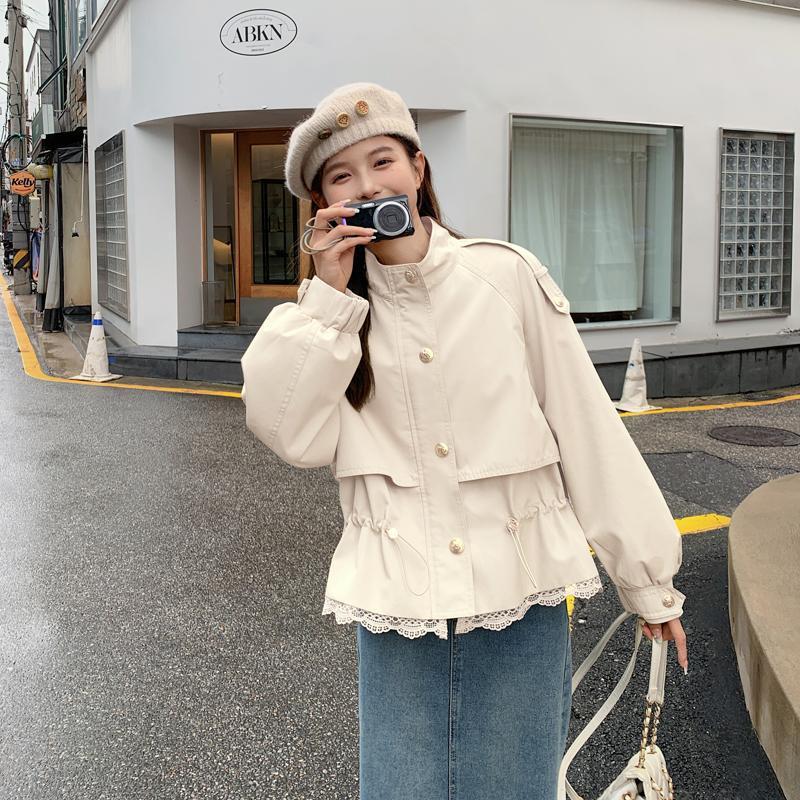 実写独特の超綺麗なショートコート女性春秋2025新型小柄高級感工装ジャケット|undefined