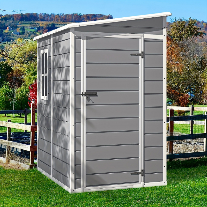 Large Lockable Resin Storage Shed con Floor Outdoor Almacenamiento