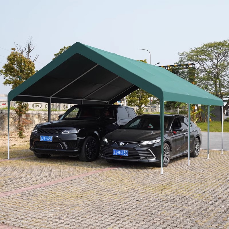 5Mx5M 스톨 어닝 짙은 녹색