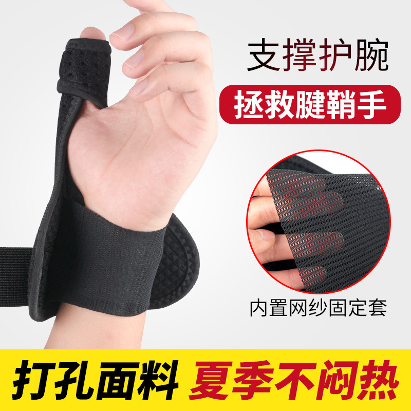 批發健身護手腕扭傷骨折腱鞘護大拇指可調節鋼條支撐護手運動護具