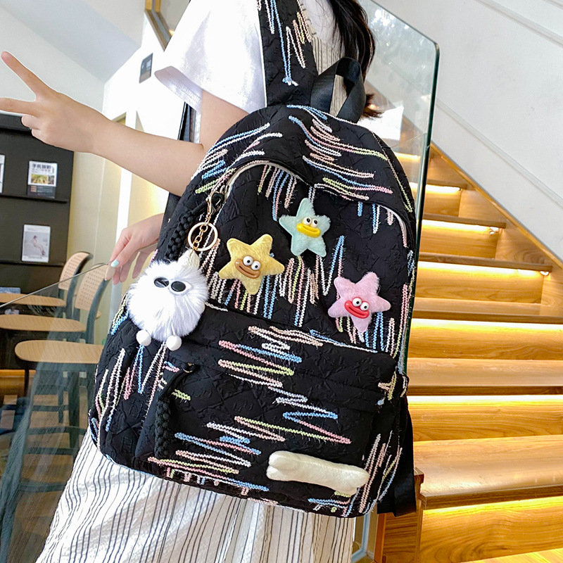 Mochila Escolar para Estudiantes de Nylon, Transpirable, para Escuela image 3