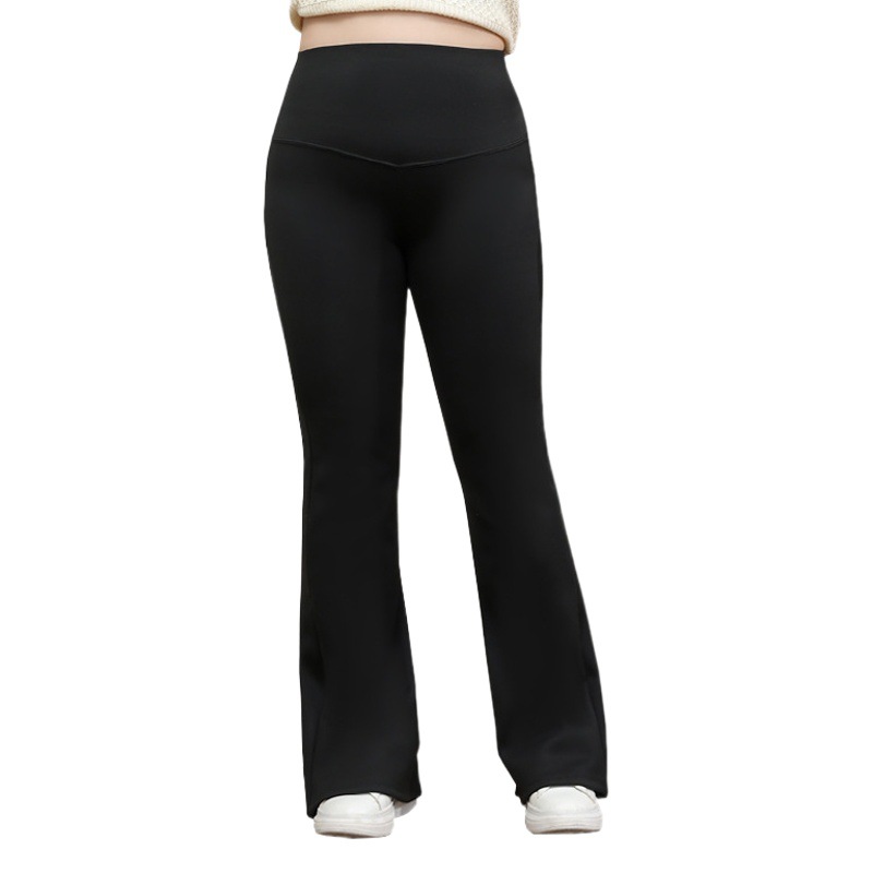 Velvet Shark Pants Flared Pants Fat mm Leggings 100kg Plus Fat Plus Size Women's Winter Pants Outer Wear Yoga Pants