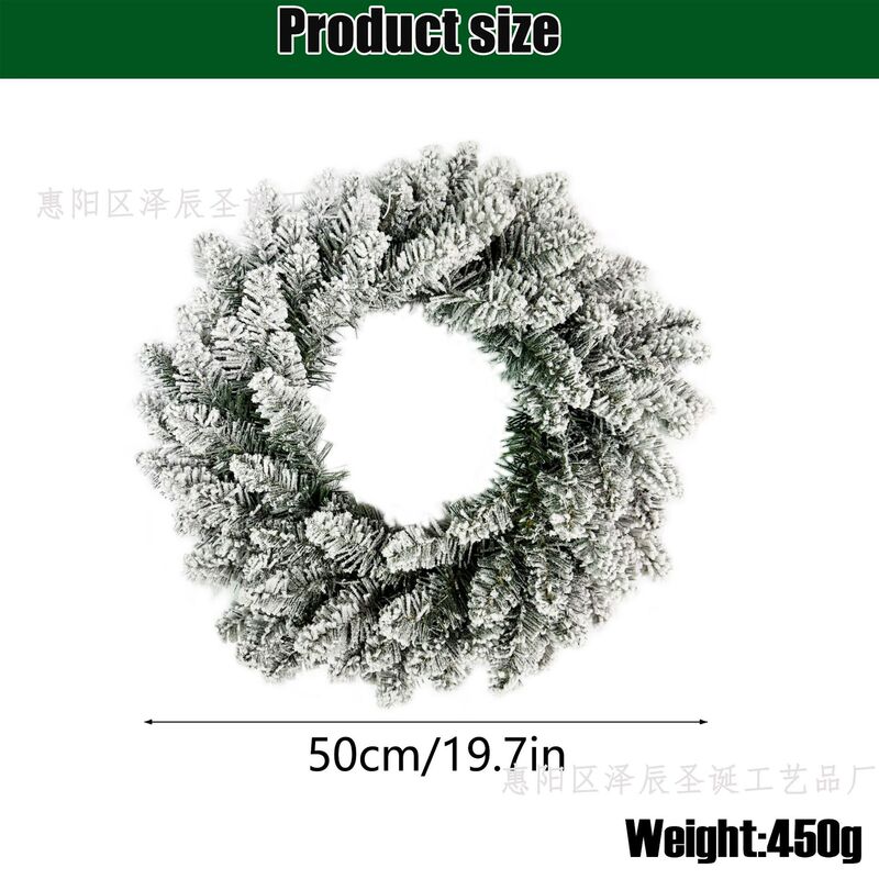 Zechen クロスボーダー特別なクリスマス装飾植毛花輪籐ドア吊りホテルホーム暖炉階段装飾|undefined