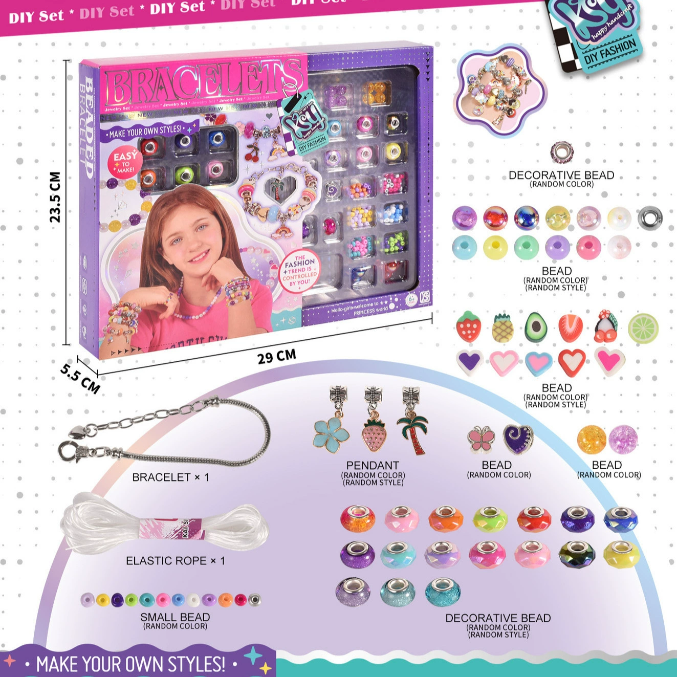 Набор для творчества «Детский домик»: бисерные головные уборы ручной работы, плетеные заколки, украшения для девочек (для трансграничной торговли)