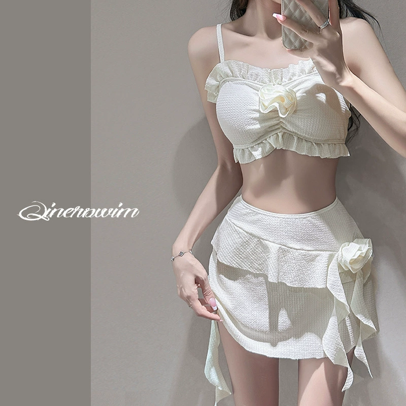Split swimwear, cute sexy set, lifting effect, 3 piece set