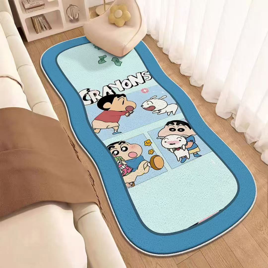크레용 작은 새 침대 옆 담요 거짓말 카펫 따뜻한 두꺼운 긴 베이 창 카펫 미끄럼 방지 및 먼지 방지 쉽게 관리