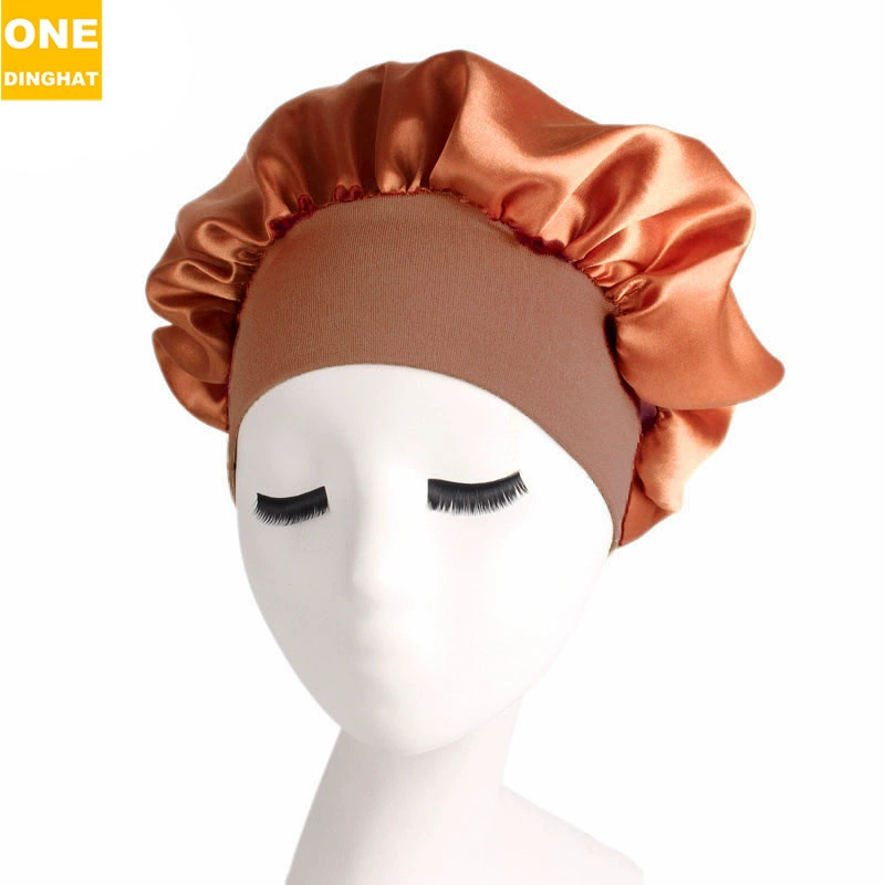 Sleeping Hat TJM-301 — Wide-Edge High-Elastic Ladies Hair Care Cap, Satin-Look, 56–58 cm