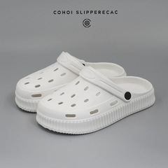 洞洞涼鞋女外穿踩屎感厚底批發簡約情侶大碼防滑沙灘涼拖鞋男