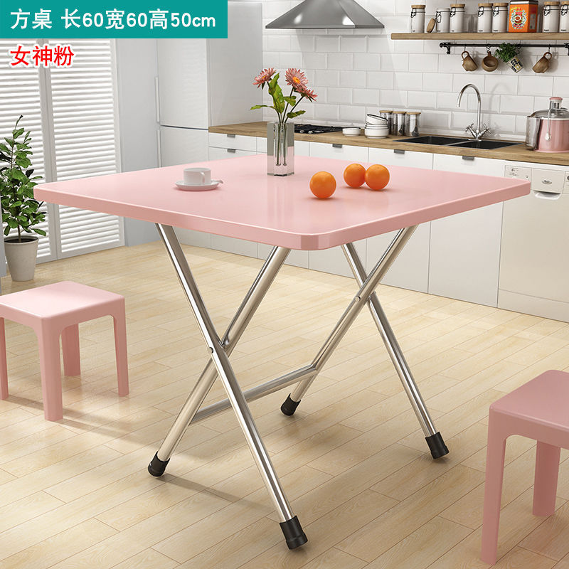Mesa plegable mesa de comedor plegable simple mesa de comedor casera pequeña mesa de alquiler de habitaciones puestos de mesa de comedor simple de tipo pequeño