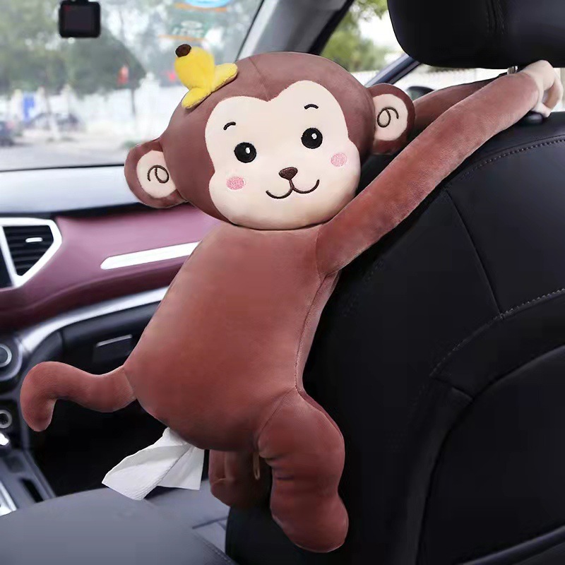 2022 Tigre año creativo coche caja de pañuelos coche colgante coche Super lindo papel bombeo decoración suministros