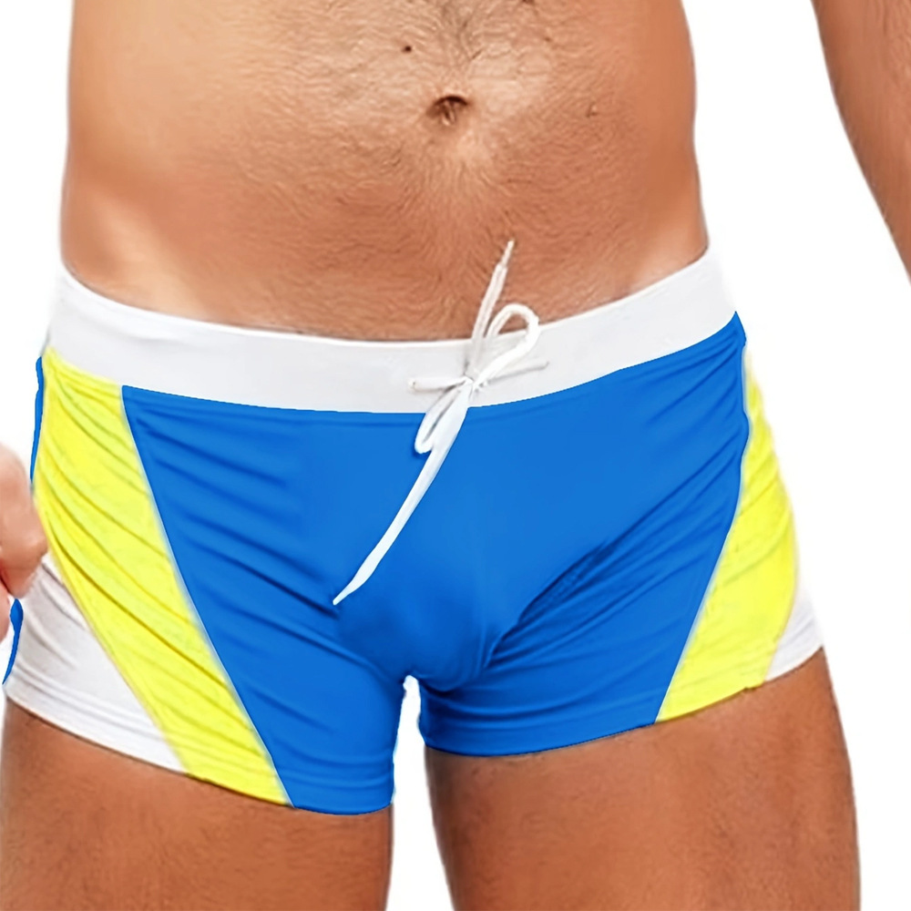 2024 buitenlandse handel nieuwe kleuraanpassing kant heren zwemshorts fabrikanten klaar voorraad groothandel platte hoek anti-blootstelling_voghion.com
