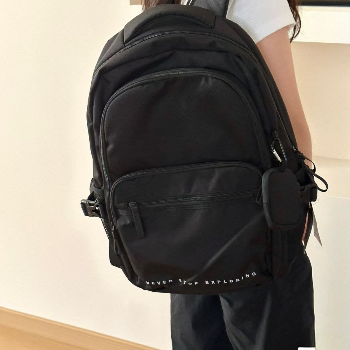 High School Student Backpack, Large Capacity, Commuting, Daily Sports Backpack, Trendy College Student Shoulder Bag_voghion.com