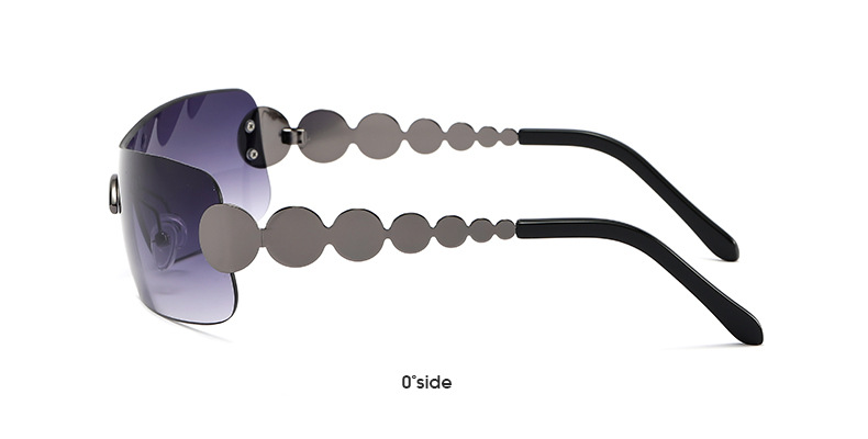 58g Weight Frameless Glasses Structure Sunglasses Classification PC, UV400 Protection Lens Material Square Glasses Style Holiday, Travel Occasion Solid Color Pattern Women's Gender Vintage Style, Classic Style Style Grey, Gold Color Vintage Style Classic Style Solid Color PC UV400 Protection Square Frameless Women's Sunglasses 10